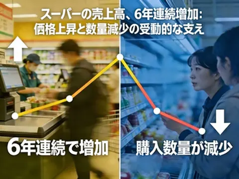 スーパーの売上は6年連続で増加しましたか? インフレ駆動の成長は、民生と産業の深い苦境を隠している。